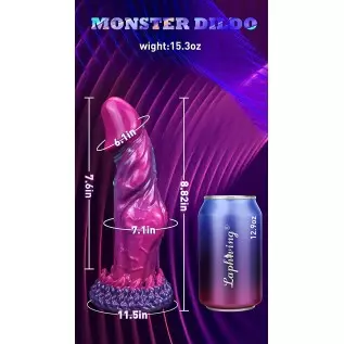 8.7in Fantasy G-spot Dildo, Body-Safe Realistic Silicone Dildo Big Penis with Strong Suction Cup, Laphwing Titan Flexible Dragon