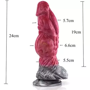 Multi Color Silicone Made Colorful Thick Big Dildo Toy Bumpy Syle Massive Suction Color Mixed