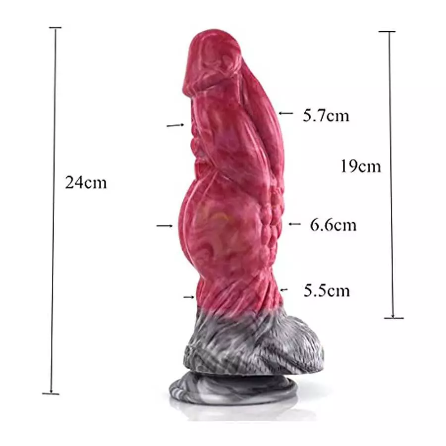Multi Color Silicone Made Colorful Thick Big Dildo Toy Bumpy Syle Massive Suction Color Mixed