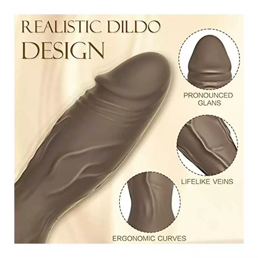 2-Piece Small Dildo Bullet Vibrator -Purple &Brown Adult Sex Toys for Women Pleasure | Mini Realistic Dildo Vibrators for Her