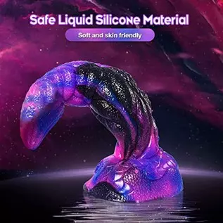 Realistic Dragon Dildo for Women: 8.2in Soft Liquid Silicone Dildo with Strong Suction Cup, Vaginal Hands-Free Anal Play Massage
