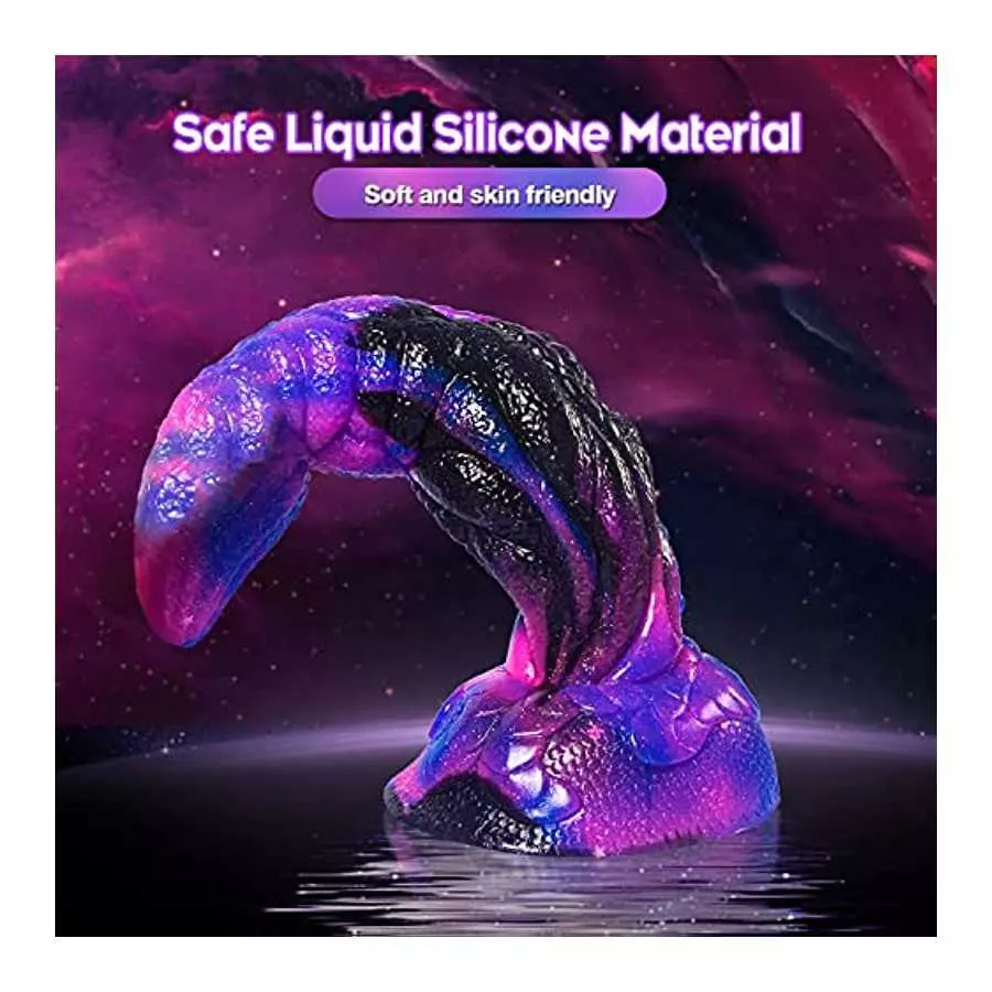 Realistic Dragon Dildo for Women: 8.2in Soft Liquid Silicone Dildo with Strong Suction Cup, Vaginal Hands-Free Anal Play Massage