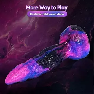 Realistic Dragon Dildo for Women: 8.2in Soft Liquid Silicone Dildo with Strong Suction Cup, Vaginal Hands-Free Anal Play Massage