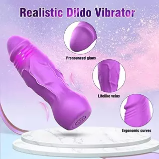 2-Piece Small Dildo Bullet Vibrator -Purple &Brown Adult Sex Toys for Women Pleasure | Mini Realistic Dildo Vibrators for Her 2-Piece Small Dildo Bullet Vibrator -Purple &Brown Adult Sex Toys for Women Pleasure | Mini Realistic Dildo Vibrators for Her