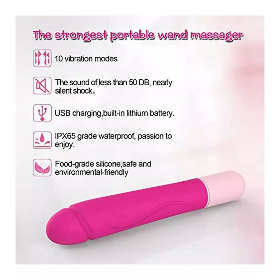G Spot Dildo Vibrator Adult Sex Toys for Women with 10 Vibration Modes, Powerful Vibrating Massager Wand Clitoral Stimulator Rec