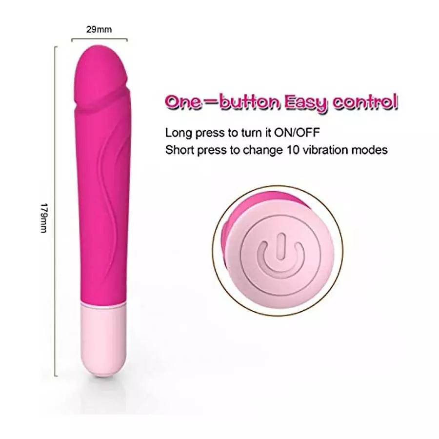 G Spot Dildo Vibrator Adult Sex Toys for Women with 10 Vibration Modes, Powerful Vibrating Massager Wand Clitoral Stimulator Rec