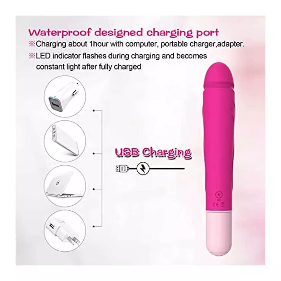 G Spot Dildo Vibrator Adult Sex Toys for Women with 10 Vibration Modes, Powerful Vibrating Massager Wand Clitoral Stimulator Rec
