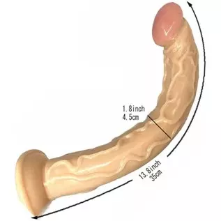 xofoco 35x4.5cm Dildo with Suction Cup, Brown xofoco 35x4.5cm Dildo with Suction Cup, Brown