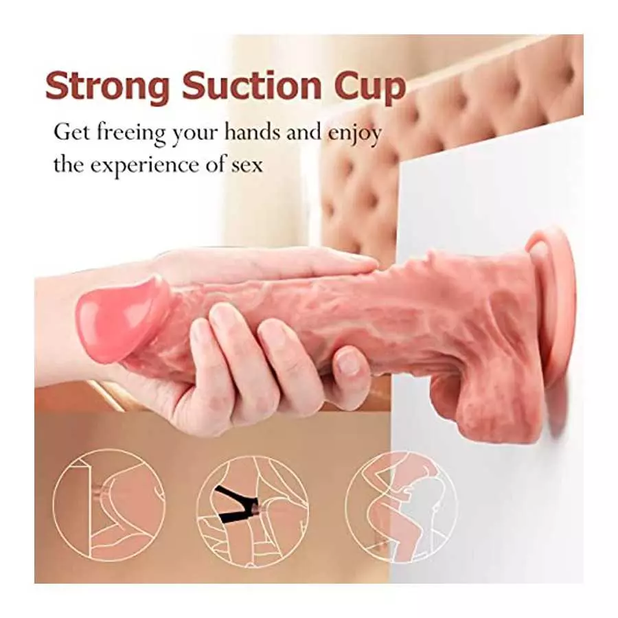 8.4 Inch Realistic Dildo with Strong Suction Cup for Hands-Free Play,Safe Material Lifelike Adult Sex Toys for Women