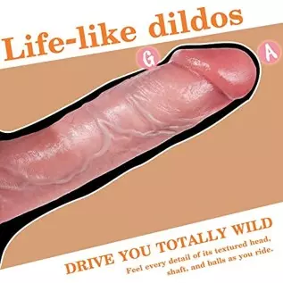 8.18 Inch Huge Realistic Dildo, Lifelike Penis with Big Glans Head Adult Sex Toy for Female Pussy and Anal Orgasm, Suction Cup D 8.18 Inch Huge Realistic Dildo, Lifelike Penis with Big Glans Head Adult Sex Toy for Female Pussy and Anal Orgasm, Suction Cup D
