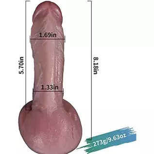 8.18 Inch Huge Realistic Dildo, Lifelike Penis with Big Glans Head Adult Sex Toy for Female Pussy and Anal Orgasm, Suction Cup D 8.18 Inch Huge Realistic Dildo, Lifelike Penis with Big Glans Head Adult Sex Toy for Female Pussy and Anal Orgasm, Suction Cup D