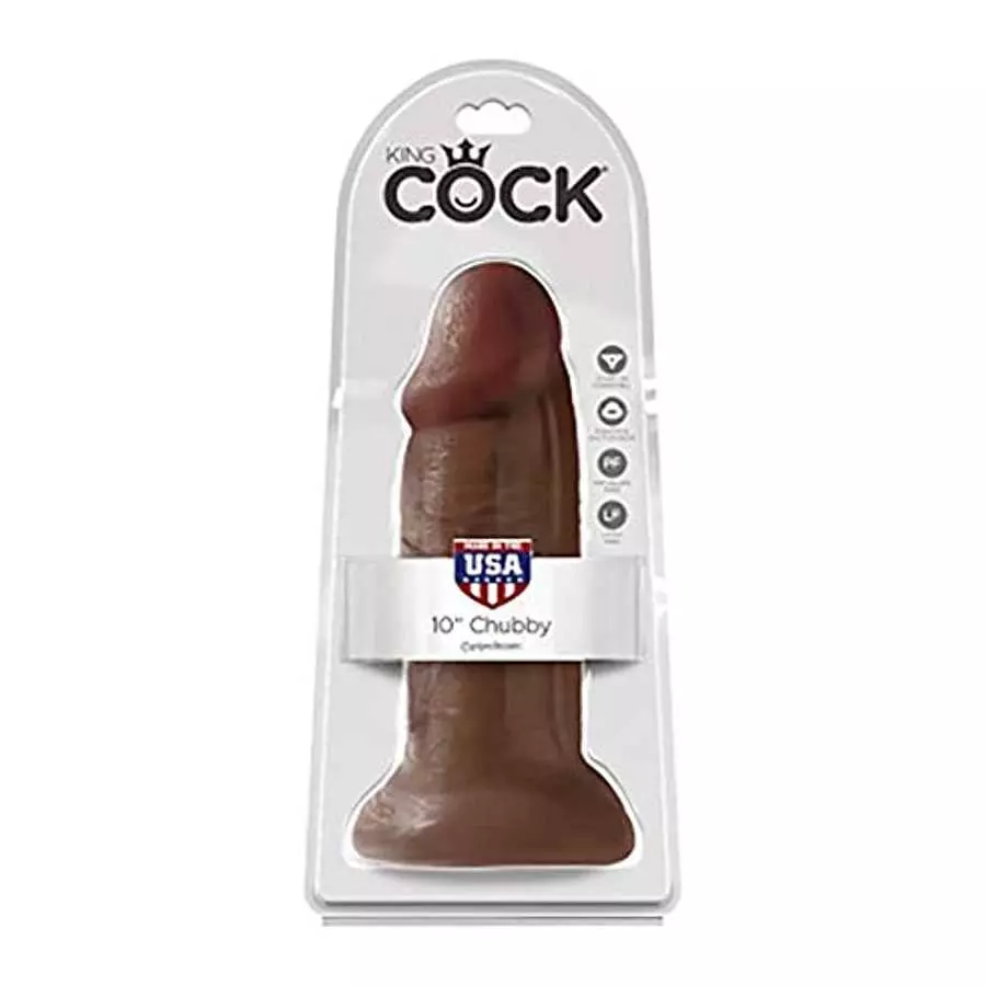 Pipedream Products King Cock 10" Chubby, Brown