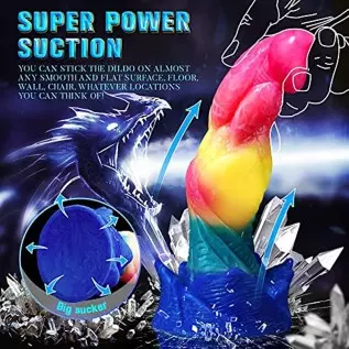 8 Inch Fantasy Dildo,Dog Wolf Knot Dildo,Platinum Silicone Knotted Dildo, Multi Color Canine Dildos Anal Dildo Butt Plug Sex Toy