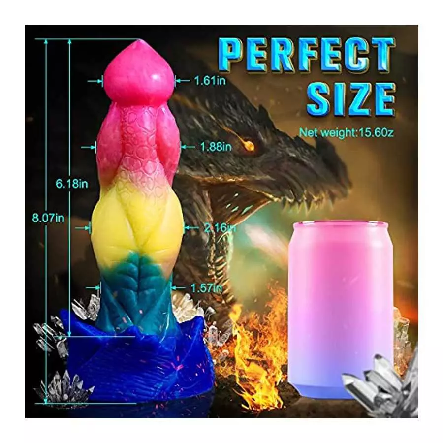 8 Inch Fantasy Dildo,Dog Wolf Knot Dildo,Platinum Silicone Knotted Dildo, Multi Color Canine Dildos Anal Dildo Butt Plug Sex Toy