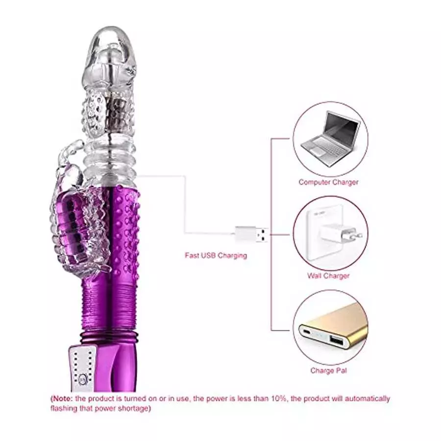 kamsuchs Handheld Machine Toys Thrusting Toy for Womens Pleasure Telescopic Waterproof with 12 Powerful Mode