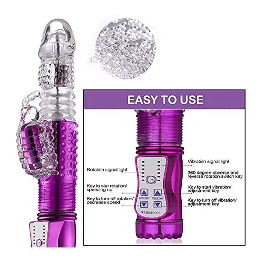 kamsuchs Handheld Machine Toys Thrusting Toy for Womens Pleasure Telescopic Waterproof with 12 Powerful Mode