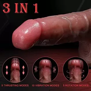 Realistic Dildo Thrusting Dildo Vibrator with 5 Thrusting Modes 9.5 Inch Vibrating Dildo, App and Remote Control G Spot Dildos A Realistic Dildo Thrusting Dildo Vibrator with 5 Thrusting Modes 9.5 Inch Vibrating Dildo, App and Remote Control G Spot Dildos A