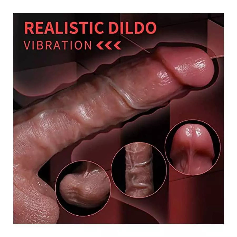 Realistic Dildo Thrusting Dildo Vibrator with 5 Thrusting Modes 9.5 Inch Vibrating Dildo, App and Remote Control G Spot Dildos A