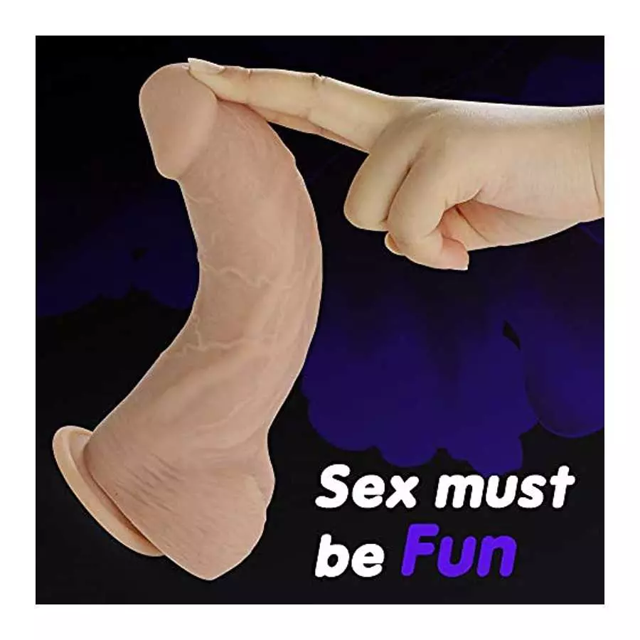 8.67”Huge Penis Dildo, Liquid Silicone Realistic Dildo for Women, Strong Suction Cup Adult Sex Toys for Female Masturbation, Rea