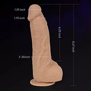 8.67”Huge Penis Dildo, Liquid Silicone Realistic Dildo for Women, Strong Suction Cup Adult Sex Toys for Female Masturbation, Rea