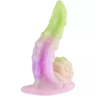 Luminous Monster Realistic Dildo with Strong Suction Cup, 7.87 Inch Fluorescent Animal Snails Dildo G Spot Dildo for Women