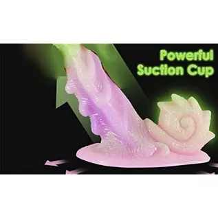 Luminous Monster Realistic Dildo with Strong Suction Cup, 7.87 Inch Fluorescent Animal Snails Dildo G Spot Dildo for Women