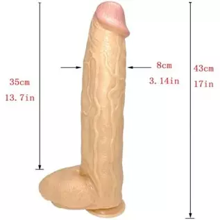 hyper realistic dildo, 43CM*8CM Realistic Dildo, Flesh hyper realistic dildo, 43CM*8CM Realistic Dildo, Flesh
