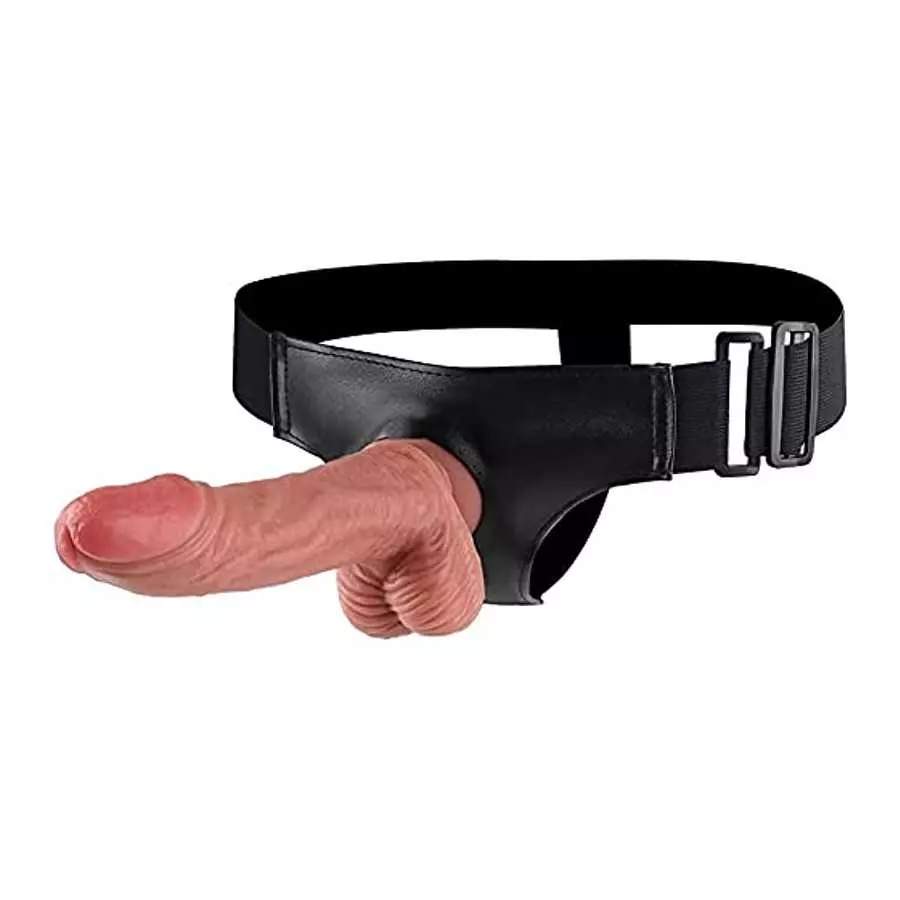 Strap on Dildo Harness with Suction Cup Realistic Dildos for Women Pegging-Flesh
