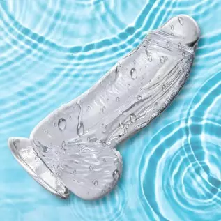 Huge Realistic Dildo Stimulator, Transparent Flexible Penis Dildo with Strong Suction Cup Base for Hands-Free Play, Lifelike Pen Huge Realistic Dildo Stimulator, Transparent Flexible Penis Dildo with Strong Suction Cup Base for Hands-Free Play, Lifelike Pen