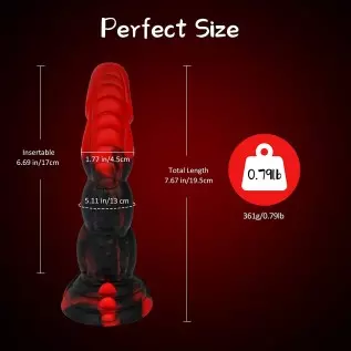 Realistic Monster Dildo for Women: 7.6 inch Adult Sex Toys Anal Dildo for G Spot Anal Play, Liquid Silicone Thick Dildo with Str