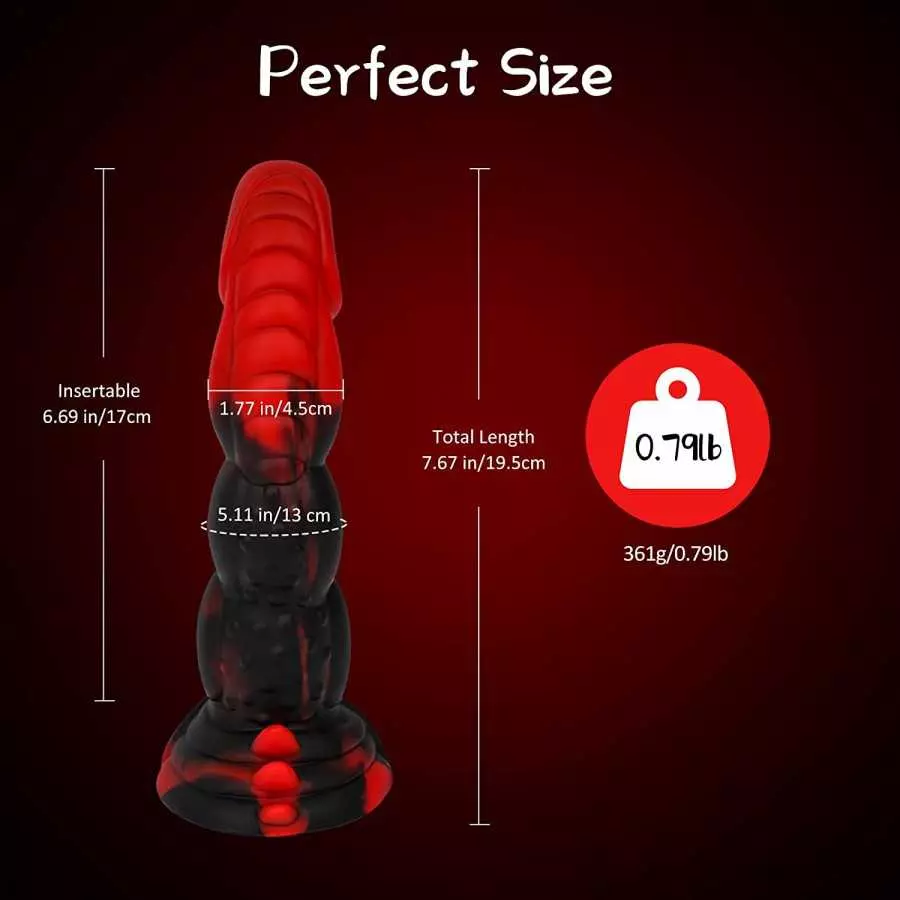 Realistic Monster Dildo for Women: 7.6 inch Adult Sex Toys Anal Dildo for G Spot Anal Play, Liquid Silicone Thick Dildo with Str