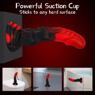 Realistic Monster Dildo for Women: 7.6 inch Adult Sex Toys Anal Dildo for G Spot Anal Play, Liquid Silicone Thick Dildo with Str