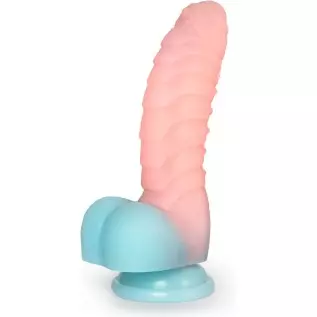 Realistic Dildo Sex Toy for Women , 7" Color Luminous Liquid Silicone Adult G-Spot Stimulator with Strong Suction Cup Vaginal An