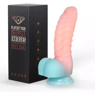 Realistic Dildo Sex Toy for Women , 7" Color Luminous Liquid Silicone Adult G-Spot Stimulator with Strong Suction Cup Vaginal An