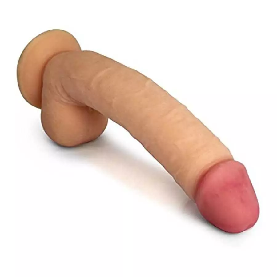 Healthy Vibes Big Dick Dirk Dildo The Porn Star Molded Huge 11.5 Inch Realistic Flesh Lifelike Penis with Suction Cup, Strap On