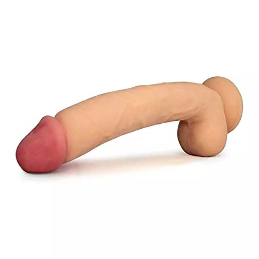 Healthy Vibes Big Dick Dirk Dildo The Porn Star Molded Huge 11.5 Inch Realistic Flesh Lifelike Penis with Suction Cup, Strap On