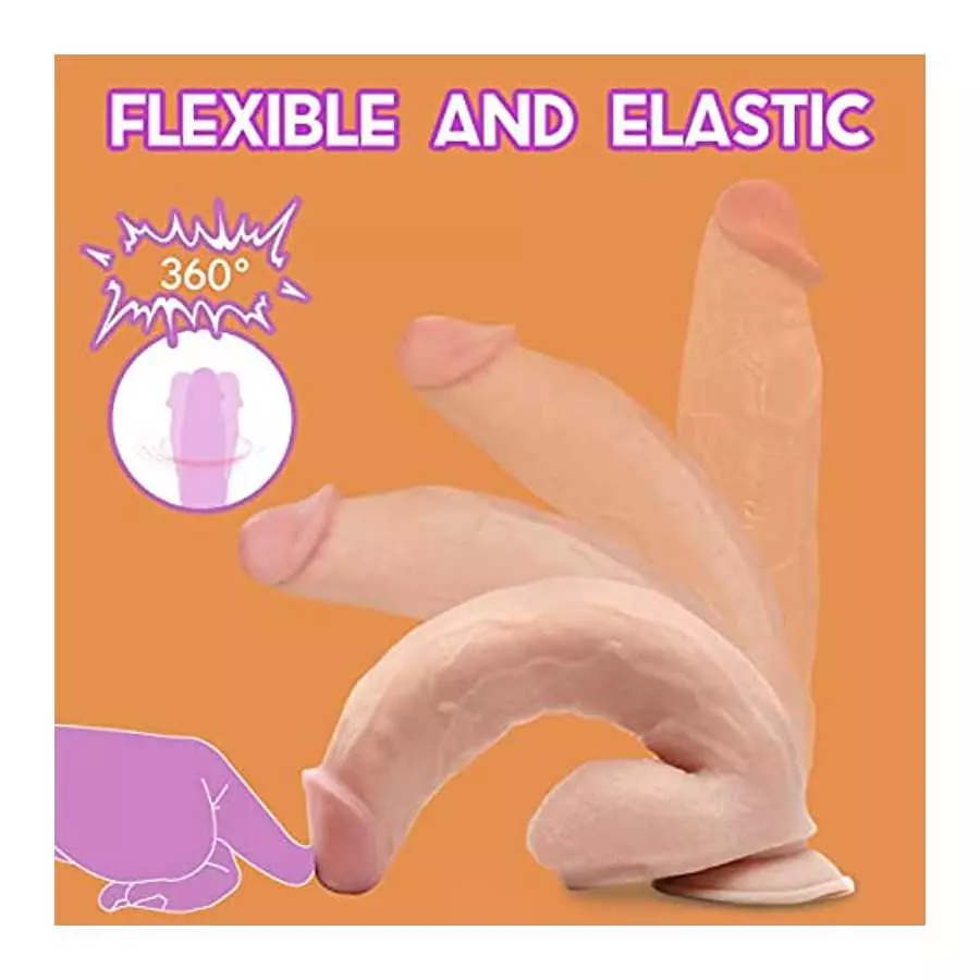 Realistic Dildo 12inch Lifelike Huge Dildo Sex Toys for Women, Soft Large G spot Dildo with Strong Suction Cup for Hands-Free Pl