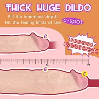 Realistic Dildo 12inch Lifelike Huge Dildo Sex Toys for Women, Soft Large G spot Dildo with Strong Suction Cup for Hands-Free Pl Realistic Dildo 12inch Lifelike Huge Dildo Sex Toys for Women, Soft Large G spot Dildo with Strong Suction Cup for Hands-Free Pl