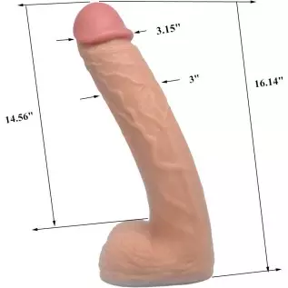 16.14 Inch Huge 3 Inch Thick Oversize Realistic Dildo Female Masturbation Massive Adult Toy for Women Couple (Black) 16.14 Inch Huge 3 Inch Thick Oversize Realistic Dildo Female Masturbation Massive Adult Toy for Women Couple (Black)