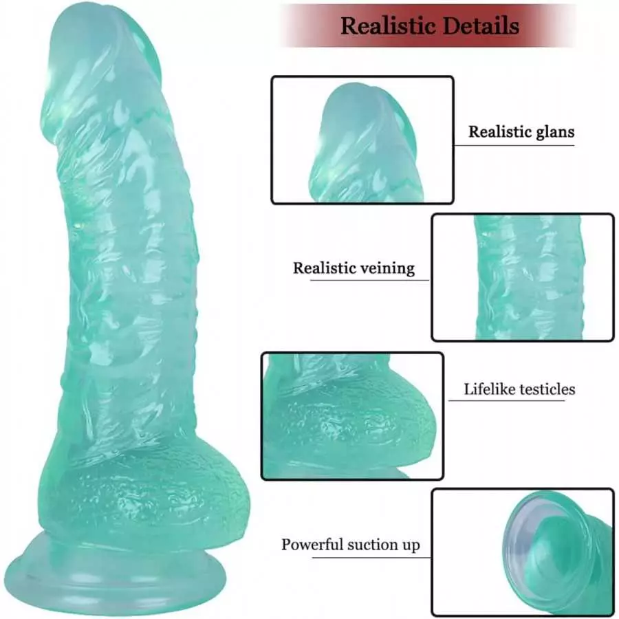8 Inch Silicone Realistic Dildo, Big Dildo Feels Like Skin for Women with Strong Suction Cup for Hands-Free Play, Huge Penis- Bo