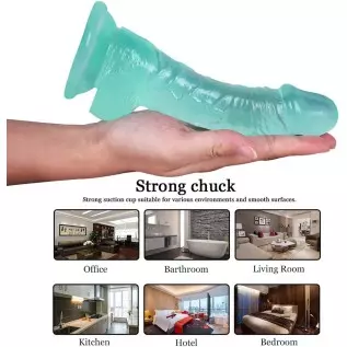 8 Inch Silicone Realistic Dildo, Big Dildo Feels Like Skin for Women with Strong Suction Cup for Hands-Free Play, Huge Penis- Bo