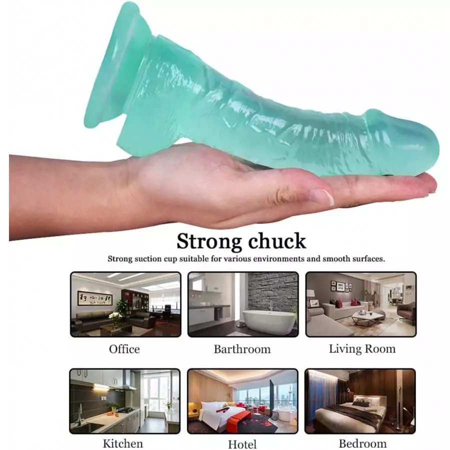 8 Inch Silicone Realistic Dildo, Big Dildo Feels Like Skin for Women with Strong Suction Cup for Hands-Free Play, Huge Penis- Bo
