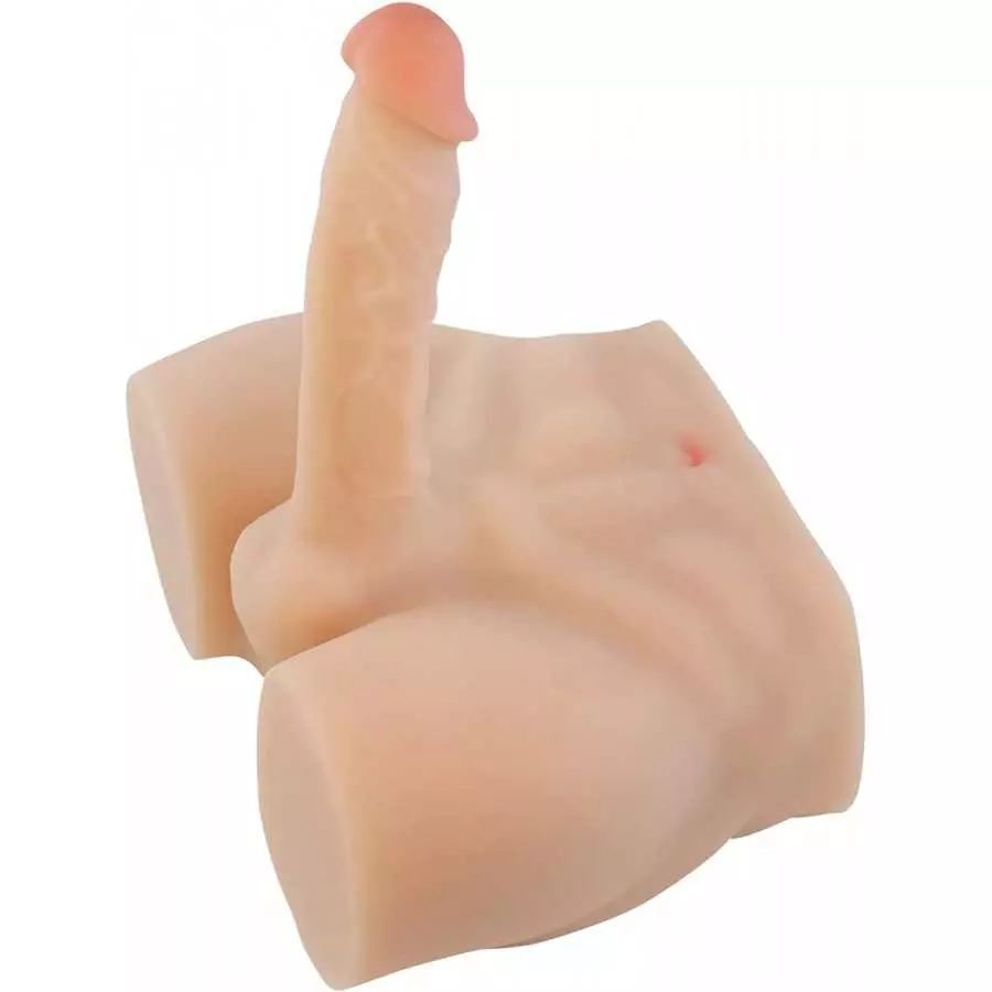 7.71lbs Male Torso Dildo Sex Doll - Flexible Bendable Penis and Tight Anal Hole for Women Masturbation,Lifelike Love Doll for Co