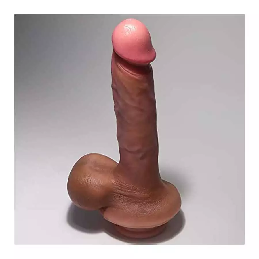 Lossless S001 Super-Realistic Dildo, Non-Porous Silicone, with Strong Suction Cup, Realistic Penis for G-Spot Stimulation, Anal