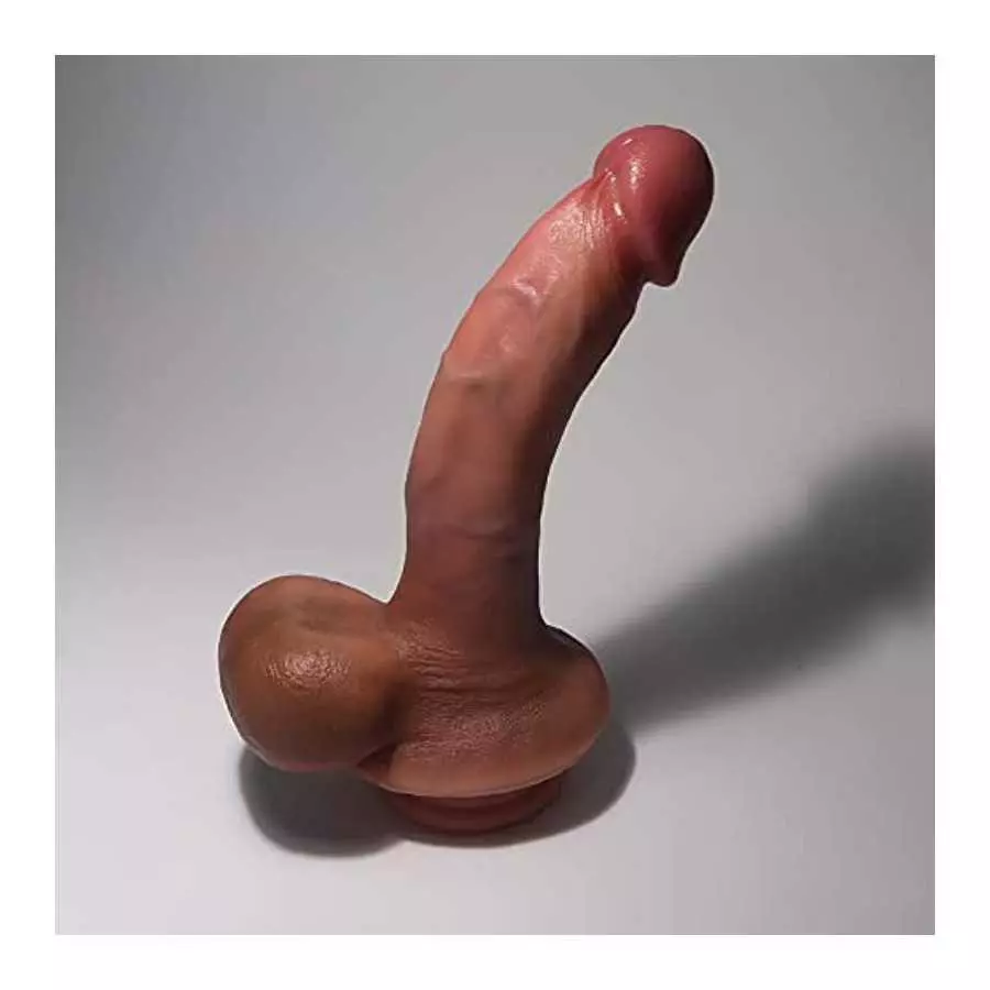 Lossless S001 Super-Realistic Dildo, Non-Porous Silicone, with Strong Suction Cup, Realistic Penis for G-Spot Stimulation, Anal