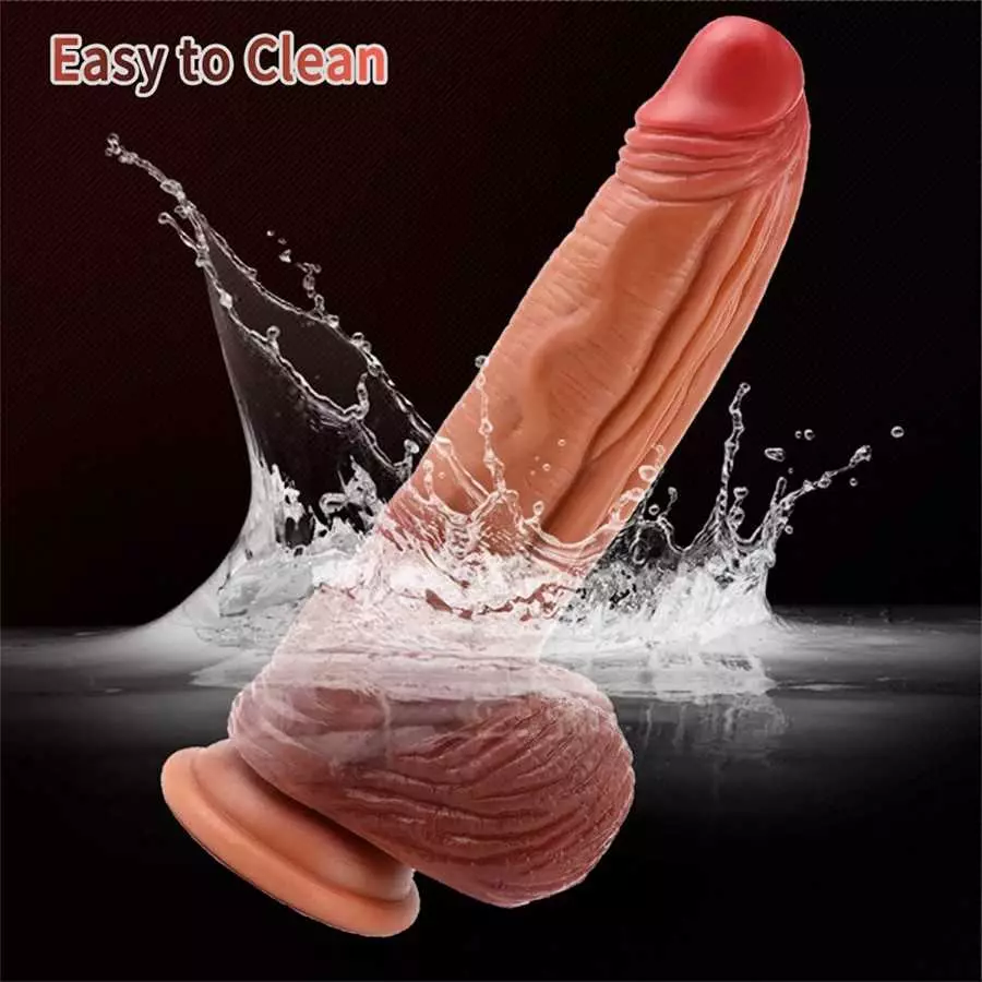 Huge Dildo XL Size Realistic Dildo 10.25inch Big Dildo Harness Compatible Female Sex Product King Cock Chubby (Flesh)