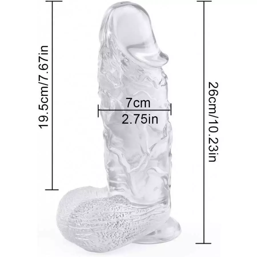 Huge Dildo XL Size Realistic Dildo 10.25inch Big Dildo Harness Compatible Female Sex Product King Cock Chubby (Flesh)