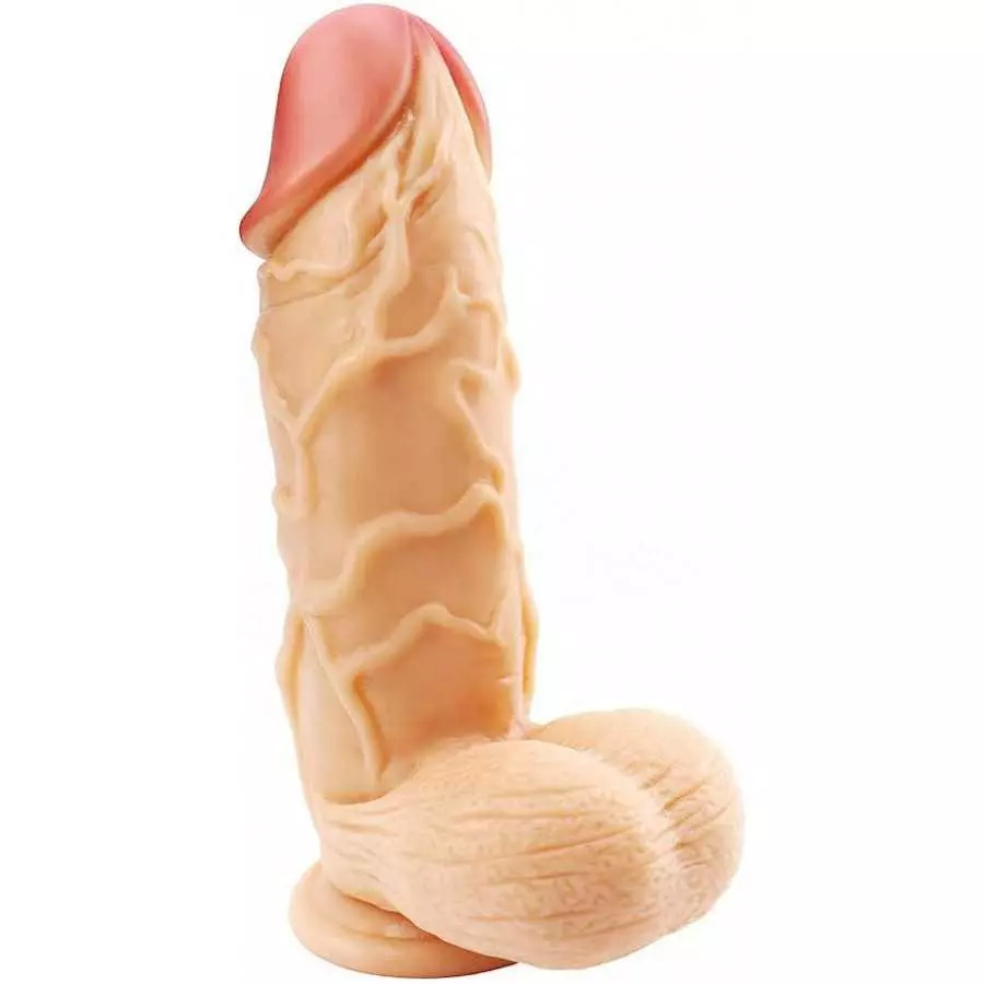 Huge Dildo XL Size Realistic Dildo 10.25inch Big Dildo Harness Compatible Female Sex Product King Cock Chubby (Flesh)