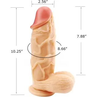 Huge Dildo XL Size Realistic Dildo 10.25inch Big Dildo Harness Compatible Female Sex Product King Cock Chubby (Flesh) Huge Dildo XL Size Realistic Dildo 10.25inch Big Dildo Harness Compatible Female Sex Product King Cock Chubby (Flesh)