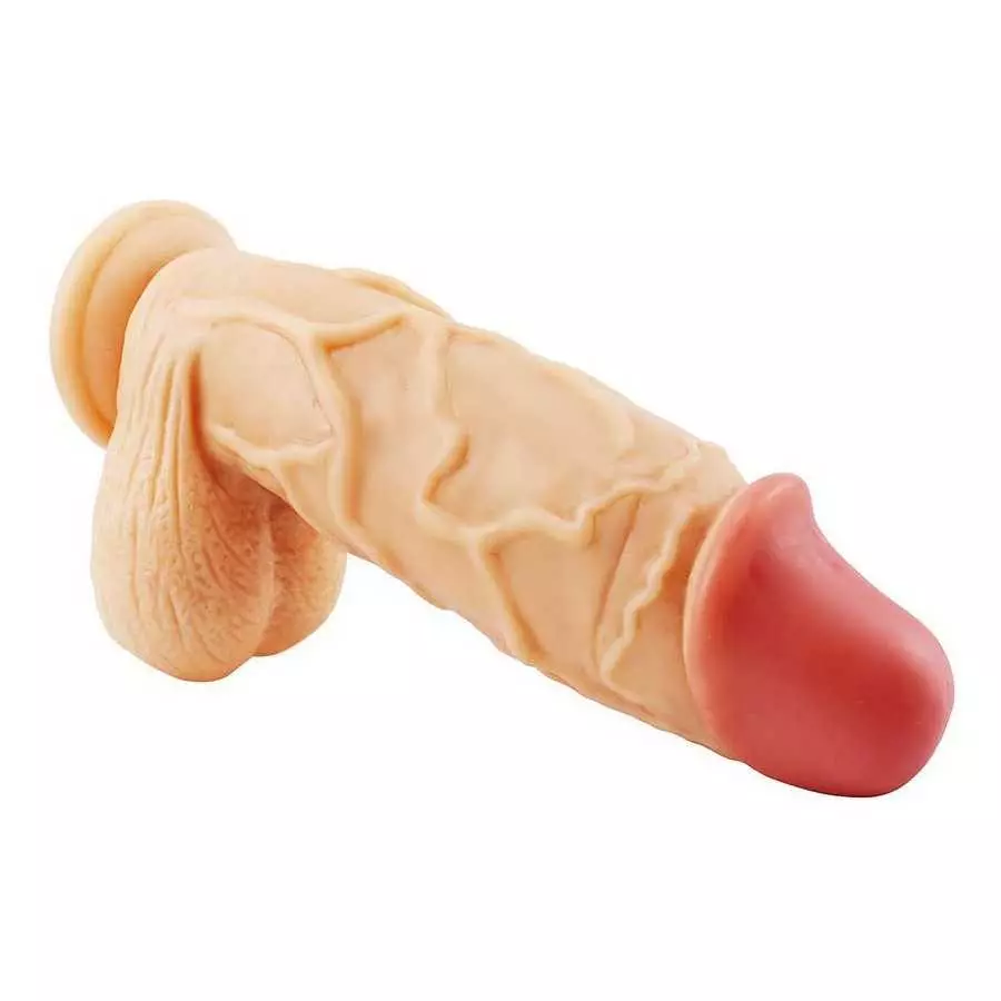 Huge Dildo XL Size Realistic Dildo 10.25inch Big Dildo Harness Compatible Female Sex Product King Cock Chubby (Flesh)